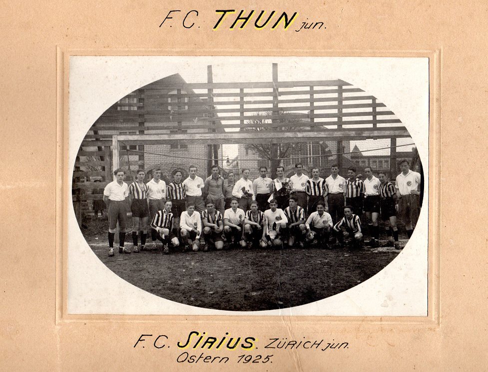 Mannschaftsfoto der ersten Mannschaft des FC Thun aus dem Jahr 1912